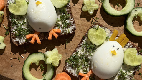 Alete bewusst Rezept Osterfrühstück als Kükenbrot