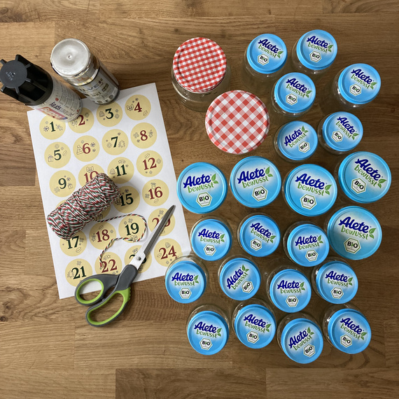 DIY Adventskalender Materialien