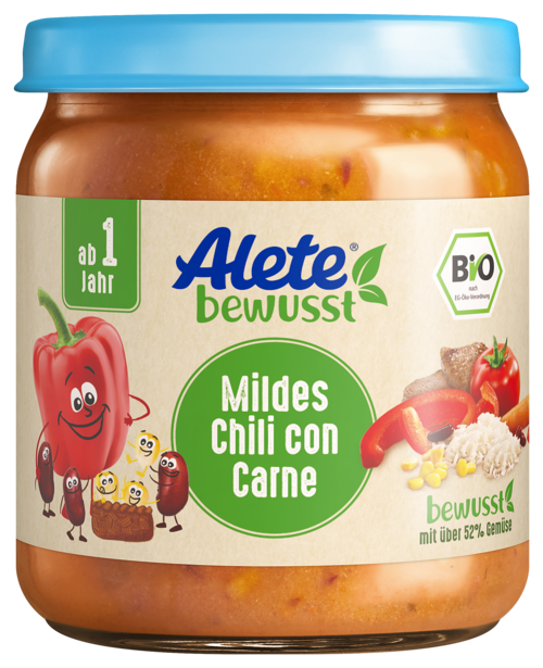 Alete bewusst Gläschen Menü Mildes Chili con carne