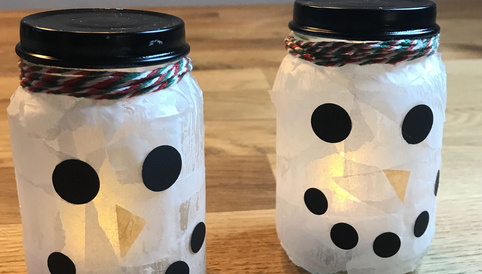 Alete bewusst DIY Schneemann Licht