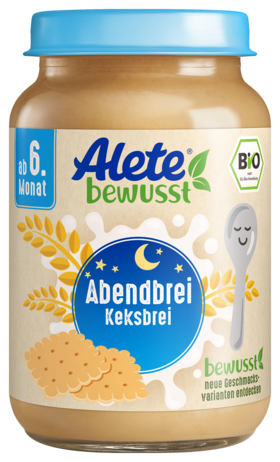Alete bewusst Gläschen Abendbrei Keksbrei
