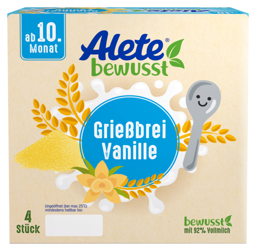 Alete bewusst Dessert Griessbrei Vanille