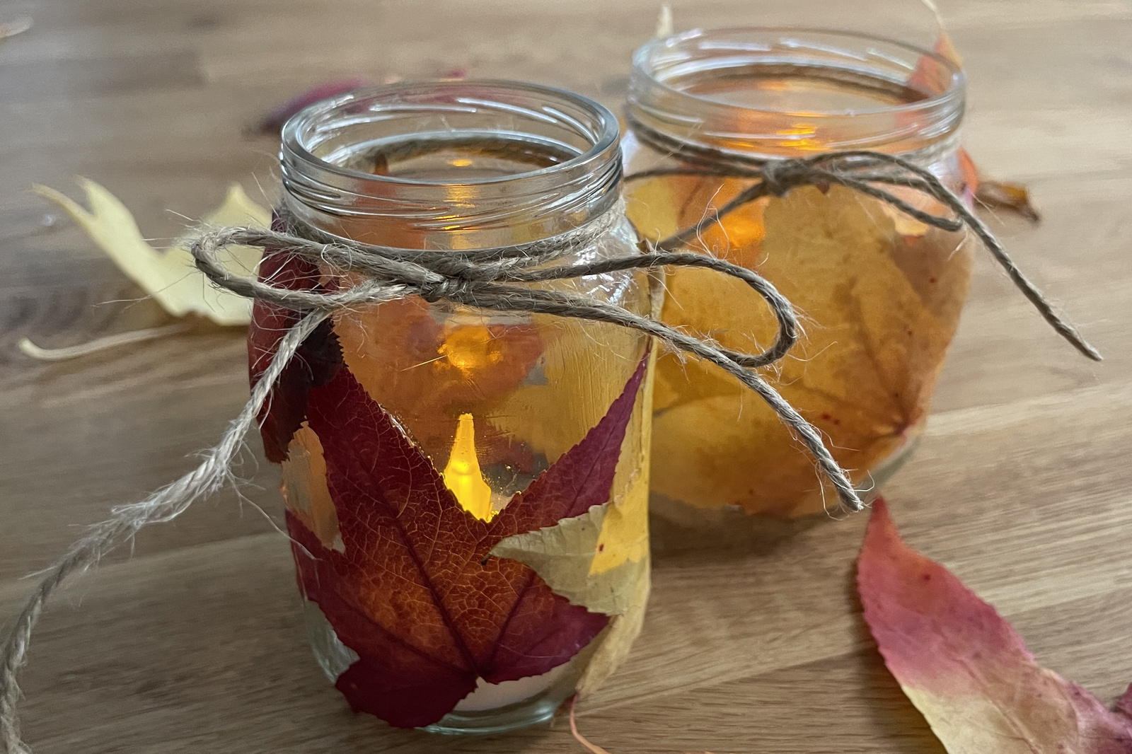 DIY Windlicht Herbst