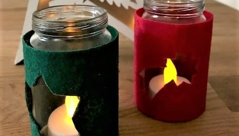 DIY Lichterglas mit Filz 