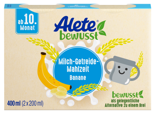 Alete bewusst Milch-Getreide-Mahlzeit Banane