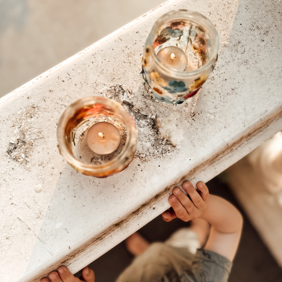 Alete bewusst Upcycling Blumenglaeser DIY