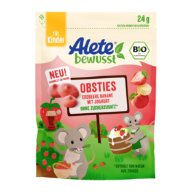 Alete bewusst Bio Obsties Erdbeer Banane Joghurt