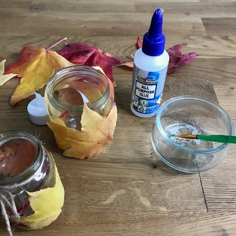 DIY Windlicht Herbst Anleitung