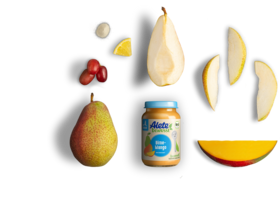 Alete bewusst Zusammensetzung Gläschen Fruchtbrei Bio Birne Mango