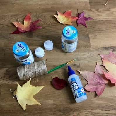 DIY Windlicht Herbst Material