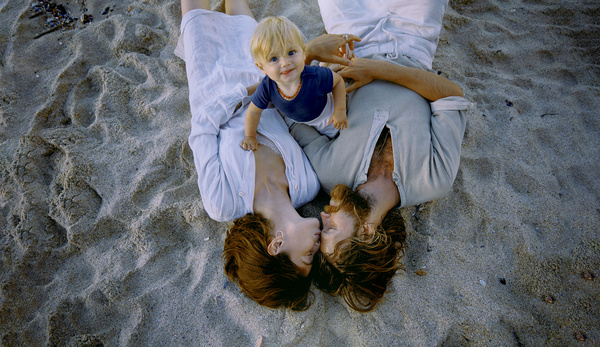 Alete bewusst Famile am Strand