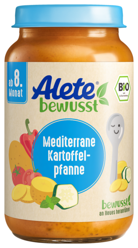 Alete bewusst Gläschen Menü Mediterrane Kartoffelpfanne