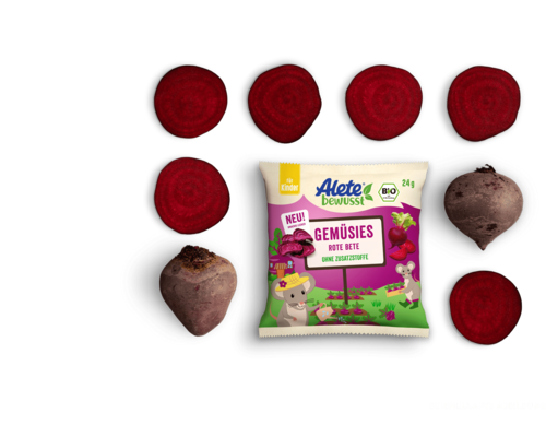 Alete bewusst Zusammensetzung Snacks Gemüsies Rote Bete