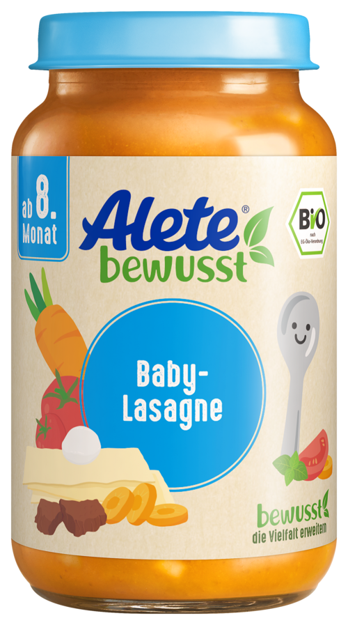 Alete bewusst Gläschen Menü Baby Lasagne