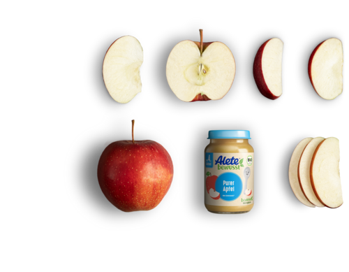 Alete bewusst Zusammensetzung Gläschen Fruchtbrei Bio Apfel